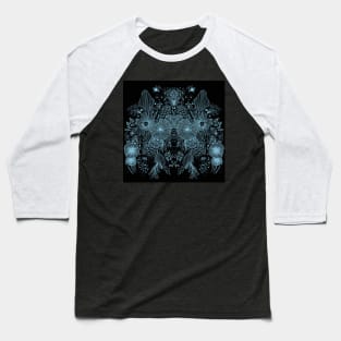 ABSTRACT PATTERN BLUE Baseball T-Shirt